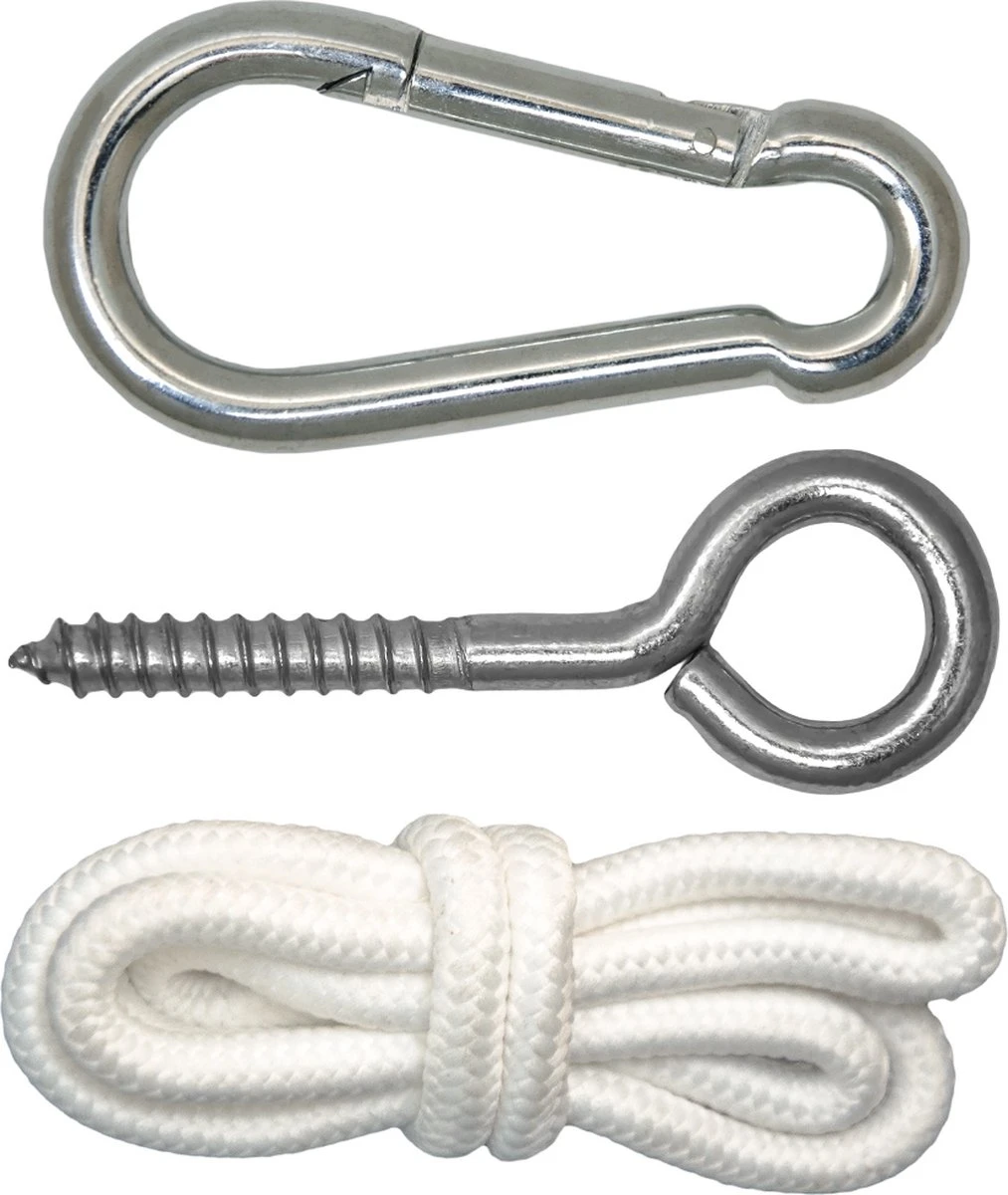 Metalen Ophangset Tot 160kg - Massieve Bevestiging Set Voor Hangstoel Hangmat - Plafond Wand Montage 3 Metalen Ophangset Tot 160kg - Massieve Bevestiging Set Voor Hangstoel Hangmat - Plafond Wand Montage - Afbeelding 3