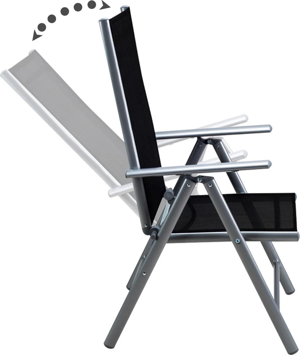 Casaria Alumunium Tuinset Bern - 6 Stoelen + 1 Tafel – Zilver 7 Casaria Alumunium Tuinset Bern - 6 Stoelen + 1 Tafel – Zilver - Afbeelding 7