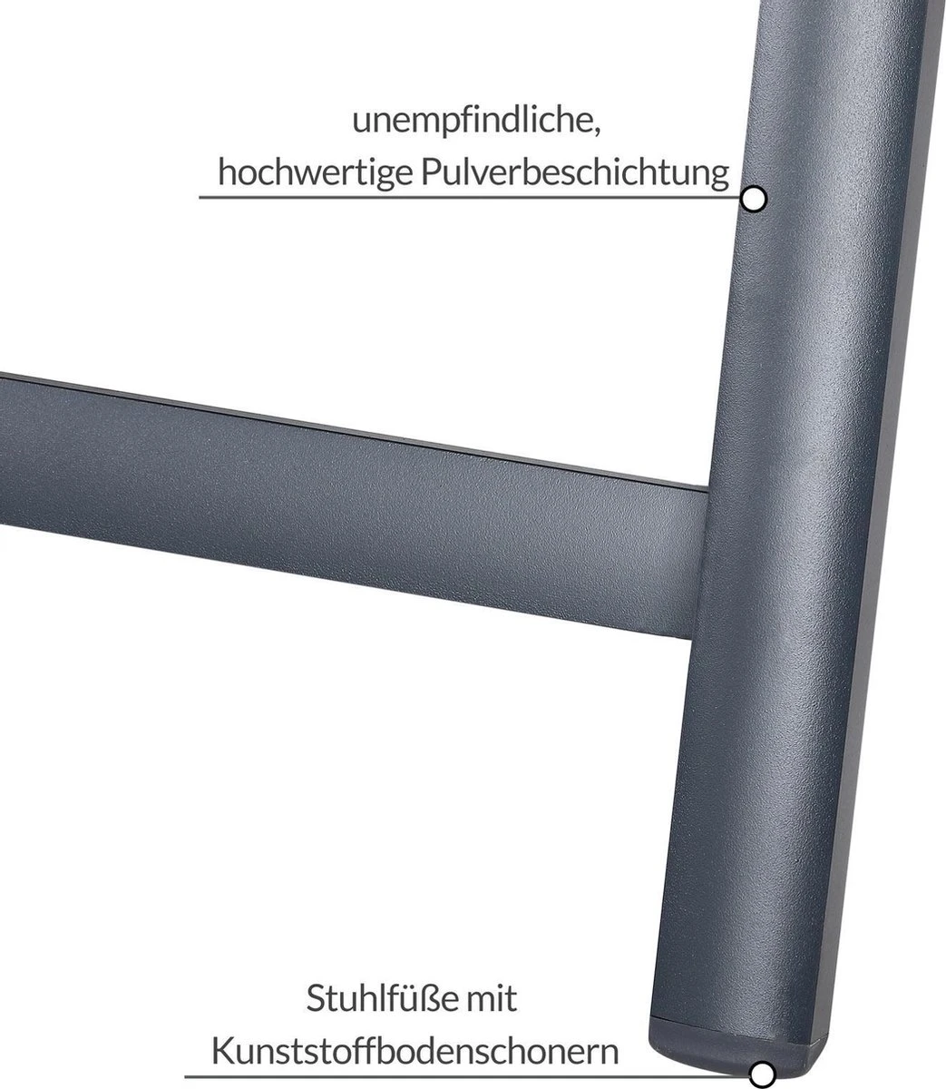 Casaria Tuinstoel Aluminium - 2 Stuks Inklapbaar - Antraciet 7 Casaria Tuinstoel Aluminium - 2 Stuks Inklapbaar - Antraciet - Afbeelding 7