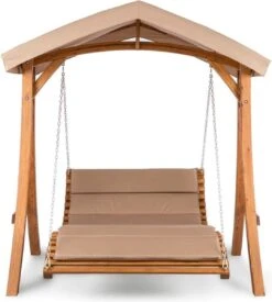 Bermuda Hollywoodschommel Tuinschommelbank 130 Cm 2-zits Zonneluifel -Tuinmeubelwinkel 1078x1200