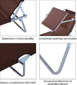 Outsunny Ligstoel Ligbank Voor Buiten Ligstoel Voor Op Het Strand Inklapbaar Met Zonnedak 3 Kleuren 84B-001 -Tuinmeubelwinkel 1086x1200 1