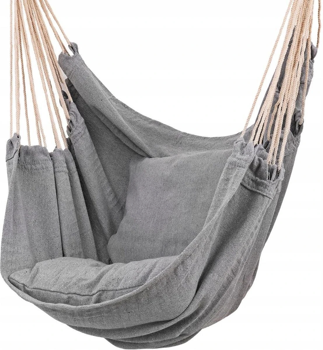 RENALUX Hangstoel Buiten En Binnen - Hangstoel Voor Binnen - Hangstoel Zonder Standaard - Hangstoel Cocoon - Gratis 2 Zachte Kussens - 150 KG - Grijs 8 RENALUX Hangstoel Buiten En Binnen - Hangstoel Voor Binnen - Hangstoel Zonder Standaard - Hangstoel Cocoon - Gratis 2 Zachte Kussens - 150 KG - Grijs - Afbeelding 8