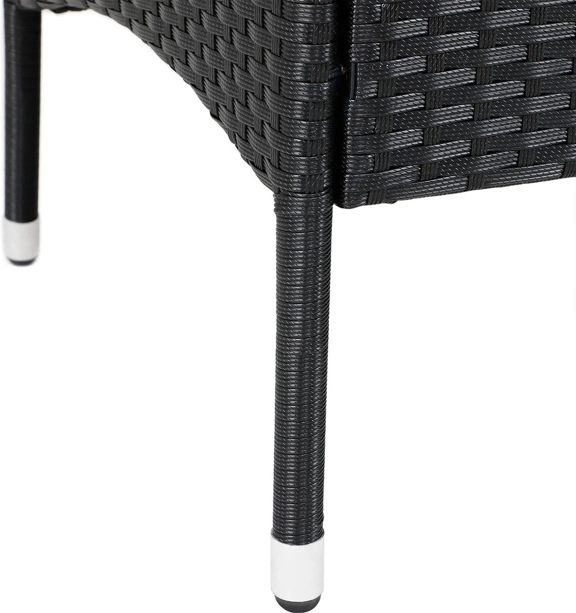 Casaria Tuinbank Polyrattan – 2 Zitter Incl. Tafel & Kussens – Zwart 13 Casaria Tuinbank Polyrattan – 2 Zitter Incl. Tafel & Kussens – Zwart - Afbeelding 13