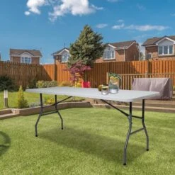 LifeGoods Klaptafel - Inklapbaar - 70x180cm - Verstelbare Vouwtafel - Weerbestendig - Wit 14 LifeGoods Klaptafel - Inklapbaar - 70x180cm - Verstelbare Vouwtafel - Weerbestendig - Wit -Tuinmeubelwinkel 1198x1200 5