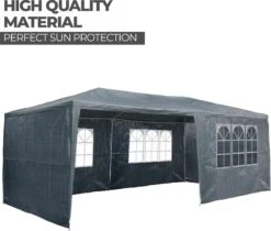 MaxxGarden Partytent - Paviljoen - 3x6m - Incl. Zijwanden - Waterdicht - Antraciet -Tuinmeubelwinkel 1200x1022 3