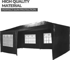 MaxxGarden Partytent - Paviljoen - 3x6m - Incl. Zijwanden - Waterdicht - Zwart -Tuinmeubelwinkel 1200x1026 4