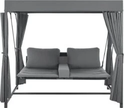 Schommelbank / Ligbank Kassandra - Donkergrijs -Tuinmeubelwinkel 1200x1046