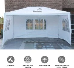 MaxxGarden Partytent - Paviljoen - 3x4m - Incl. Zijwanden - Waterdicht - Wit 11 MaxxGarden Partytent - Paviljoen - 3x4m - Incl. Zijwanden - Waterdicht - Wit -Tuinmeubelwinkel 1200x1105 3