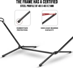 Pro Garden Standaard Voor Hangmat / Hangmat Standaard - Metaal - Zwart -Tuinmeubelwinkel 1200x1118 2