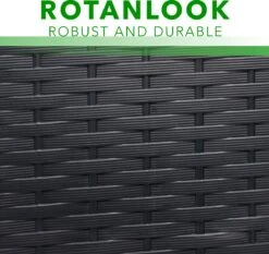 Opbergbox 310L UV-Bestendig Weerbestendig Wielen Tuinbox Rotan-look Antraciet -Tuinmeubelwinkel 1200x1131 4