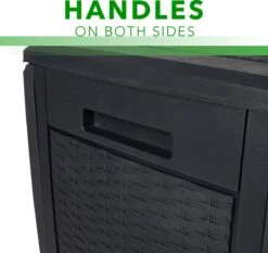 Opbergbox 310L UV-Bestendig Weerbestendig Wielen Tuinbox Rotan-look Antraciet -Tuinmeubelwinkel 1200x1131 6