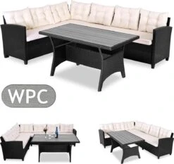 Casaria Polyrattan Tuinset - 15 Delig Voor 6 Personen – Crème Zwart 12 Casaria Polyrattan Tuinset - 15 Delig Voor 6 Personen – Crème Zwart -Tuinmeubelwinkel 1200x1131 8