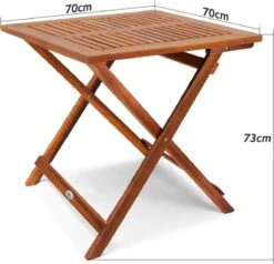 Casaria Bijzettafel Acacia Hout- Inklapbaar - 70x70x73 Cm Bruin 13 Casaria Bijzettafel Acacia Hout- Inklapbaar - 70x70x73 Cm Bruin -Tuinmeubelwinkel 1200x1154