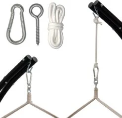 Metalen Ophangset Tot 160kg - Massieve Bevestiging Set Voor Hangstoel Hangmat - Plafond Wand Montage 9 Metalen Ophangset Tot 160kg - Massieve Bevestiging Set Voor Hangstoel Hangmat - Plafond Wand Montage -Tuinmeubelwinkel 1200x1159
