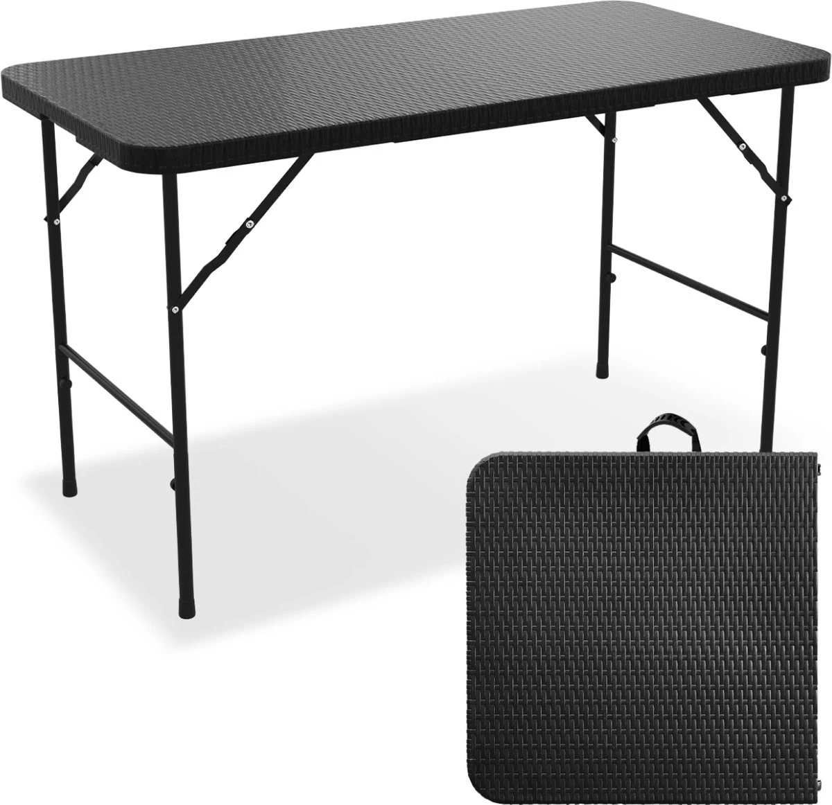 LifeGoods Klaptafel - Inklapbaar - 120 Cm - 4 Personen - Zwart 1 LifeGoods Klaptafel - Inklapbaar - 120 Cm - 4 Personen - Zwart