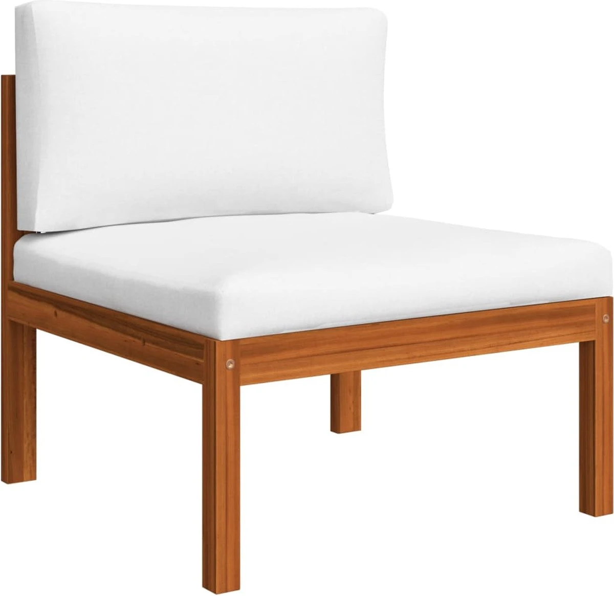 Decoways - 5-delige Loungeset Met Kussens Massief Acaciahout Crèmekleurig 6 Decoways - 5-delige Loungeset Met Kussens Massief Acaciahout Crèmekleurig - Afbeelding 6