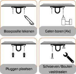 Plafondhaak – Voor Beton En Hout - Hangstoel – Hangmat – Bokszak – RVS – Binnen En Buiten – Ophangsysteem – Ophanghaak – 400KG -Tuinmeubelwinkel 1200x1173 1