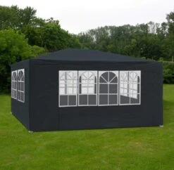 MaxxGarden Partytent - Paviljoen - 3x4m - Incl. Zijwanden - Waterdicht - Antraciet -Tuinmeubelwinkel 1200x1175 4