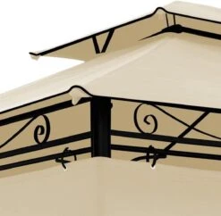 El Jardin - Partytent - 4x3 - Waterdicht Dak - Wanden - Beige Paviljoen 9 El Jardin - Partytent - 4x3 - Waterdicht Dak - Wanden - Beige Paviljoen -Tuinmeubelwinkel 1200x1176 3