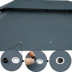 Casaria Paviljoen Topas 3x4m - UV-bescherming 50+ - Antraciet 20 Casaria Paviljoen Topas 3x4m - UV-bescherming 50+ - Antraciet -Tuinmeubelwinkel 1200x1195 10