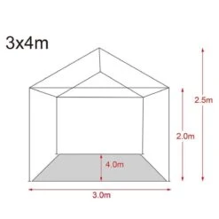 MaxxGarden Partytent Feesttent Paviljoen - 300 X 400 X 250 Cm - Zijwanden - Blauw -Tuinmeubelwinkel 1200x1200 1004