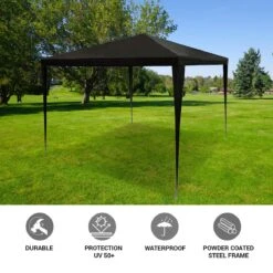 MaxxGarden Partytent - Paviljoen - 3x3 - Waterdicht - Zwart -Tuinmeubelwinkel 1200x1200 1007