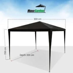 MaxxGarden Partytent - Paviljoen - 3x3 - Waterdicht - Zwart -Tuinmeubelwinkel 1200x1200 1009