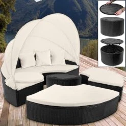 Casaria Polyrattan Zonne-Eiland Ø185cm – Incl. Kussens - Zwart Crème 27 Casaria Polyrattan Zonne-Eiland Ø185cm – Incl. Kussens - Zwart Crème -Tuinmeubelwinkel 1200x1200 1078