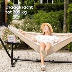 Vita5 Hangmat Met Standaard – 2 Persoons – Incl. Bekerhouder – 205kg Draaggewicht – Beige/Wit 18 Vita5 Hangmat Met Standaard – 2 Persoons – Incl. Bekerhouder – 205kg Draaggewicht – Beige/Wit -Tuinmeubelwinkel 1200x1200 1327