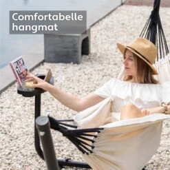 Vita5 Hangmat Met Standaard – 2 Persoons – Incl. Bekerhouder – 205kg Draaggewicht – Beige/Wit 23 Vita5 Hangmat Met Standaard – 2 Persoons – Incl. Bekerhouder – 205kg Draaggewicht – Beige/Wit -Tuinmeubelwinkel 1200x1200 1329