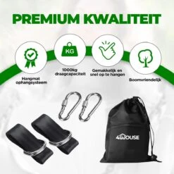 4House Ophang Koord Voor Hangmat, Hangstoel / Schommel - Hangmat Bevestigingsset Inclusief Haken - Karabijnhaak - Hangmat Standaard -Schommelophangset - Hangmat Ophangsysteem -150cm - Tot 1000kg - Boomvriendelijke Hangmat Ophangset - Set Van 2Stuks 15 4House Ophang Koord Voor Hangmat, Hangstoel / Schommel - Hangmat Bevestigingsset Inclusief Haken - Karabijnhaak - Hangmat Standaard -Schommelophangset - Hangmat Ophangsysteem -150cm - Tot 1000kg - Boomvriendelijke Hangmat Ophangset - Set Van 2Stuks -Tuinmeubelwinkel 1200x1200 1342