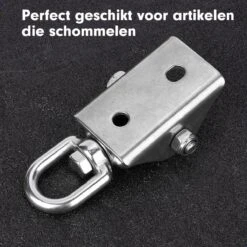 Luxe Ophangsysteem - 180° Schommelen, 360° Roteerbaar - Plafondhaak - Ophanghaak - Hangstoel Buiten - Hangstoel Binnen – Schommelstoel - Schommel - Bokszakken - RVS - Nederlandse Handleiding - -Tuinmeubelwinkel 1200x1200 233