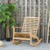 Outsunny Tuin Schommelstoel, Relaxstoel, Tuinstoel, Bamboe Multiplex Naturel 84A-171