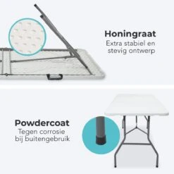 LifeGoods Klaptafel - Inklapbaar - 70x180cm - Verstelbare Vouwtafel - Weerbestendig - Wit 10 LifeGoods Klaptafel - Inklapbaar - 70x180cm - Verstelbare Vouwtafel - Weerbestendig - Wit -Tuinmeubelwinkel 1200x1200 520