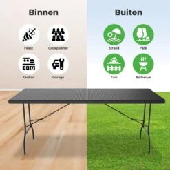 LifeGoods Klaptafel - Inklapbaar - 180 Cm - 6 Tot 8 Personen - Zwart 12 LifeGoods Klaptafel - Inklapbaar - 180 Cm - 6 Tot 8 Personen - Zwart -Tuinmeubelwinkel 1200x1200 560