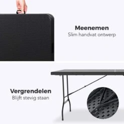 LifeGoods Klaptafel - Inklapbaar - 180 Cm - 6 Tot 8 Personen - Zwart 14 LifeGoods Klaptafel - Inklapbaar - 180 Cm - 6 Tot 8 Personen - Zwart -Tuinmeubelwinkel 1200x1200 562