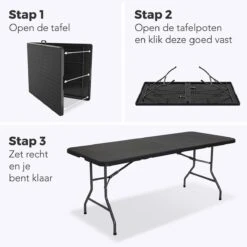 LifeGoods Klaptafel - Inklapbaar - 180 Cm - 6 Tot 8 Personen - Zwart 15 LifeGoods Klaptafel - Inklapbaar - 180 Cm - 6 Tot 8 Personen - Zwart -Tuinmeubelwinkel 1200x1200 563