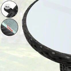 Casaria Polyrattan Bijzettafel 80cm Rond - 5mm Veiligheidsglas – Zwart 14 Casaria Polyrattan Bijzettafel 80cm Rond - 5mm Veiligheidsglas – Zwart -Tuinmeubelwinkel 1200x1200 589