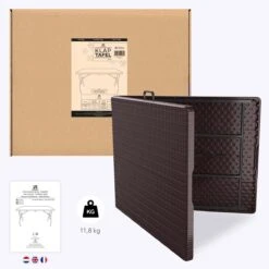 LifeGoods Klaptafel - Inklapbaar - 180 Cm - 6 Tot 8 Personen - Bruin 16 LifeGoods Klaptafel - Inklapbaar - 180 Cm - 6 Tot 8 Personen - Bruin -Tuinmeubelwinkel 1200x1200 655