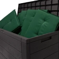 Merkloos Woody Tuin Opbergbox - 324 Liter 45x120x60 Cm - Tuinkussenbox - Antraciet/bruin -Tuinmeubelwinkel 1200x1200 724