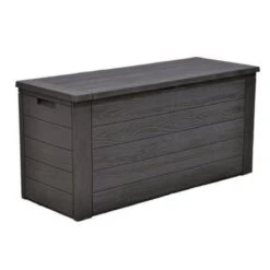 Merkloos Woody Tuin Opbergbox - 324 Liter 45x120x60 Cm - Tuinkussenbox - Antraciet/bruin -Tuinmeubelwinkel 1200x1200 726