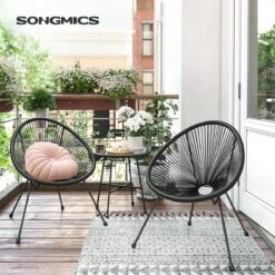 Songmics Balkonmeubilair, Tuinmeubelset, Set Van 3, Zitgroep, Terrasmeubilair, Glazen Tafelblad, 2 Stoelen, Voor Binnen En Buiten, Voor Patio, Tuin, Balkon, Buiten, Zwart GGF013B02 15 Songmics Balkonmeubilair, Tuinmeubelset, Set Van 3, Zitgroep, Terrasmeubilair, Glazen Tafelblad, 2 Stoelen, Voor Binnen En Buiten, Voor Patio, Tuin, Balkon, Buiten, Zwart GGF013B02 -Tuinmeubelwinkel 1200x1200 807