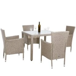 Casaria Polyrattan Tuinset - 4 Stoelen & Tafel 90x90 Cm - Beige Grijs 17 Casaria Polyrattan Tuinset - 4 Stoelen & Tafel 90x90 Cm - Beige Grijs -Tuinmeubelwinkel 1200x1200 809
