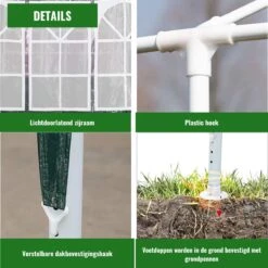 Merkloos Partytent - Paviljoen Opvouwbaar - Easy Up Tuintent Met Zijpanelen - Groen/ 6m X 3m/ 120g/m² -Tuinmeubelwinkel 1200x1200 865