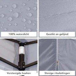 LifeGoods Partytent - 3x3 M - Zijwanden - Easy Up - Opvouwbaar - Waterdicht - Draagtas Met Wieltjes - Donkergrijs -Tuinmeubelwinkel 1200x1200 878