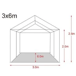 MaxxGarden Partytent - Paviljoen - 3x6m - Incl. Zijwanden - Waterdicht - Wit -Tuinmeubelwinkel 1200x1200 896