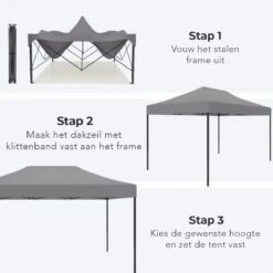 LifeGoods Partytent - 3x4.5 M - Zijwanden - Easy Up - Opvouwbaar - Waterdicht - Draagtas Met Wieltjes - Donkergrijs 15 LifeGoods Partytent - 3x4.5 M - Zijwanden - Easy Up - Opvouwbaar - Waterdicht - Draagtas Met Wieltjes - Donkergrijs -Tuinmeubelwinkel 1200x1200 983
