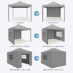 LifeGoods Partytent - 3x4.5 M - Zijwanden - Easy Up - Opvouwbaar - Waterdicht - Draagtas Met Wieltjes - Donkergrijs 18 LifeGoods Partytent - 3x4.5 M - Zijwanden - Easy Up - Opvouwbaar - Waterdicht - Draagtas Met Wieltjes - Donkergrijs -Tuinmeubelwinkel 1200x1200 986