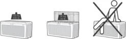 Keter Samoa Opbergbox - 270 L - 117x45x57 Cm - Grafiet -Tuinmeubelwinkel 1200x374