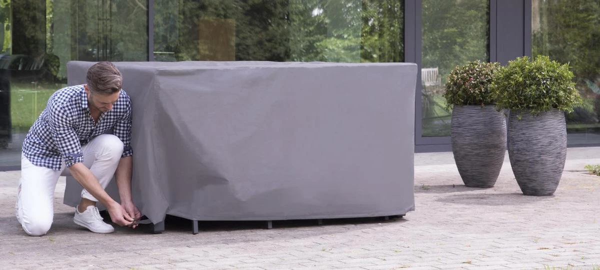 Weersbestendige Beschermhoes Tuinset (S) | 165 X 135 X 95 Cm | Premium | Waterproof | TÜV Rheinland Gecertificeerd | Hoes Voor Tuin | Waterdicht | Solution Dyed (verkleuring Onmogelijk) | Grijs / Antraciet 5 Weersbestendige Beschermhoes Tuinset (S) | 165 X 135 X 95 Cm | Premium | Waterproof | TÜV Rheinland Gecertificeerd | Hoes Voor Tuin | Waterdicht | Solution Dyed (verkleuring Onmogelijk) | Grijs / Antraciet - Afbeelding 5